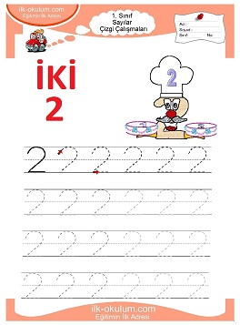 Çocuklar İçin Çizgi Çalışma Sayfaları 